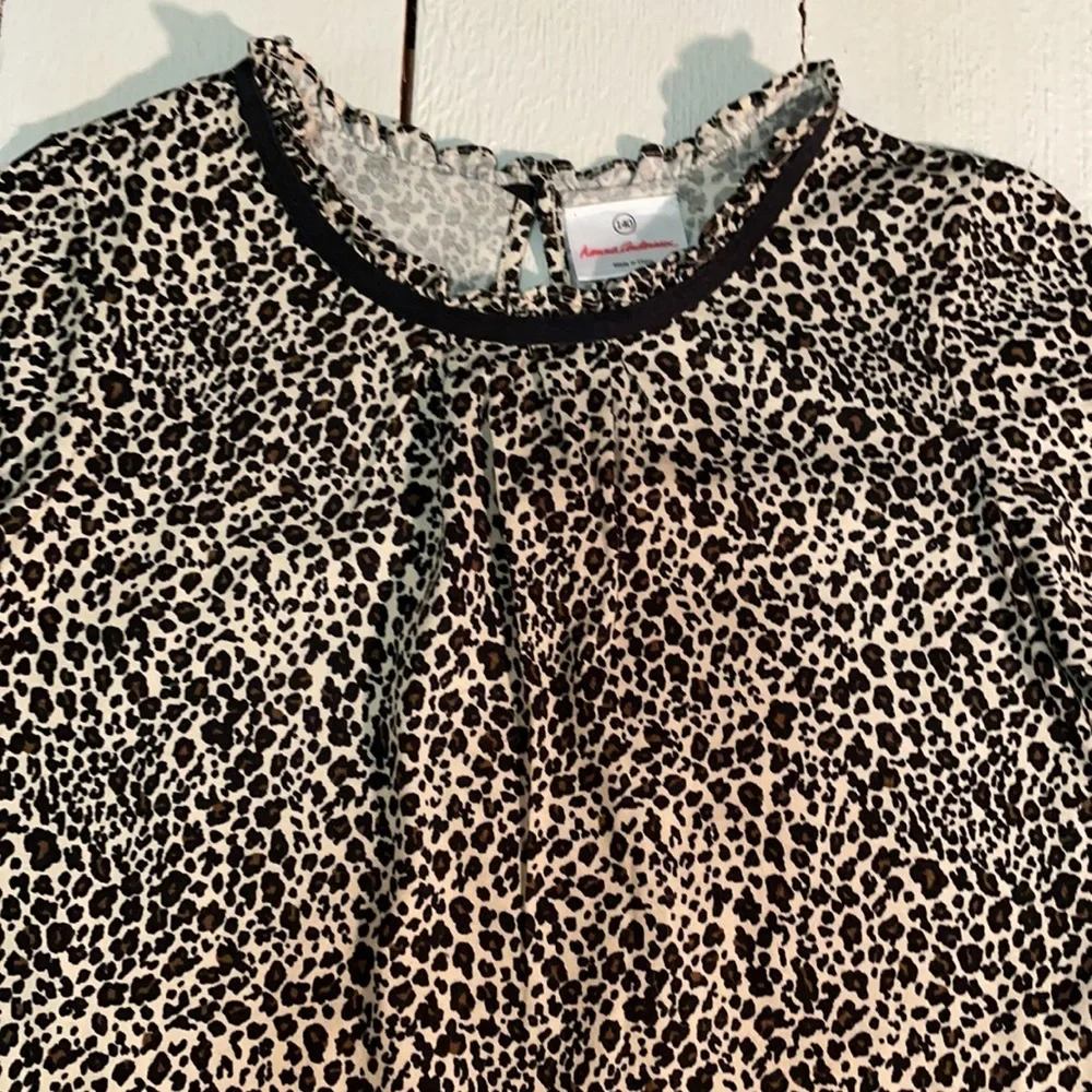 Hanna Andersson Girls Leopard Dress Size 140 10